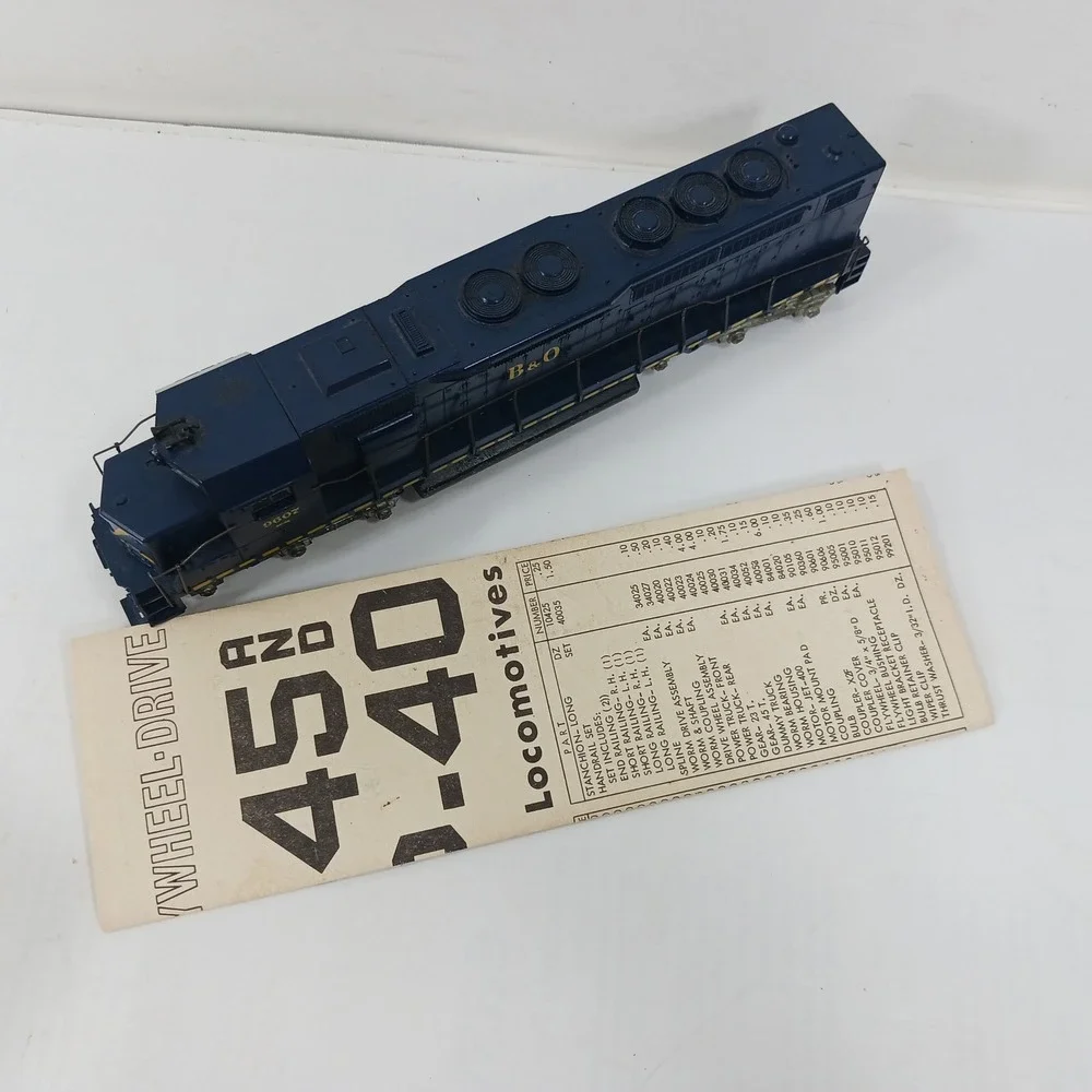 Athearn HO Scale B&O SDP-40 Powered Diesel Locomotive Blue 9607 4101 Vintage